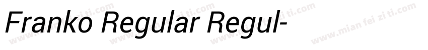 Franko Regular Regul字体转换